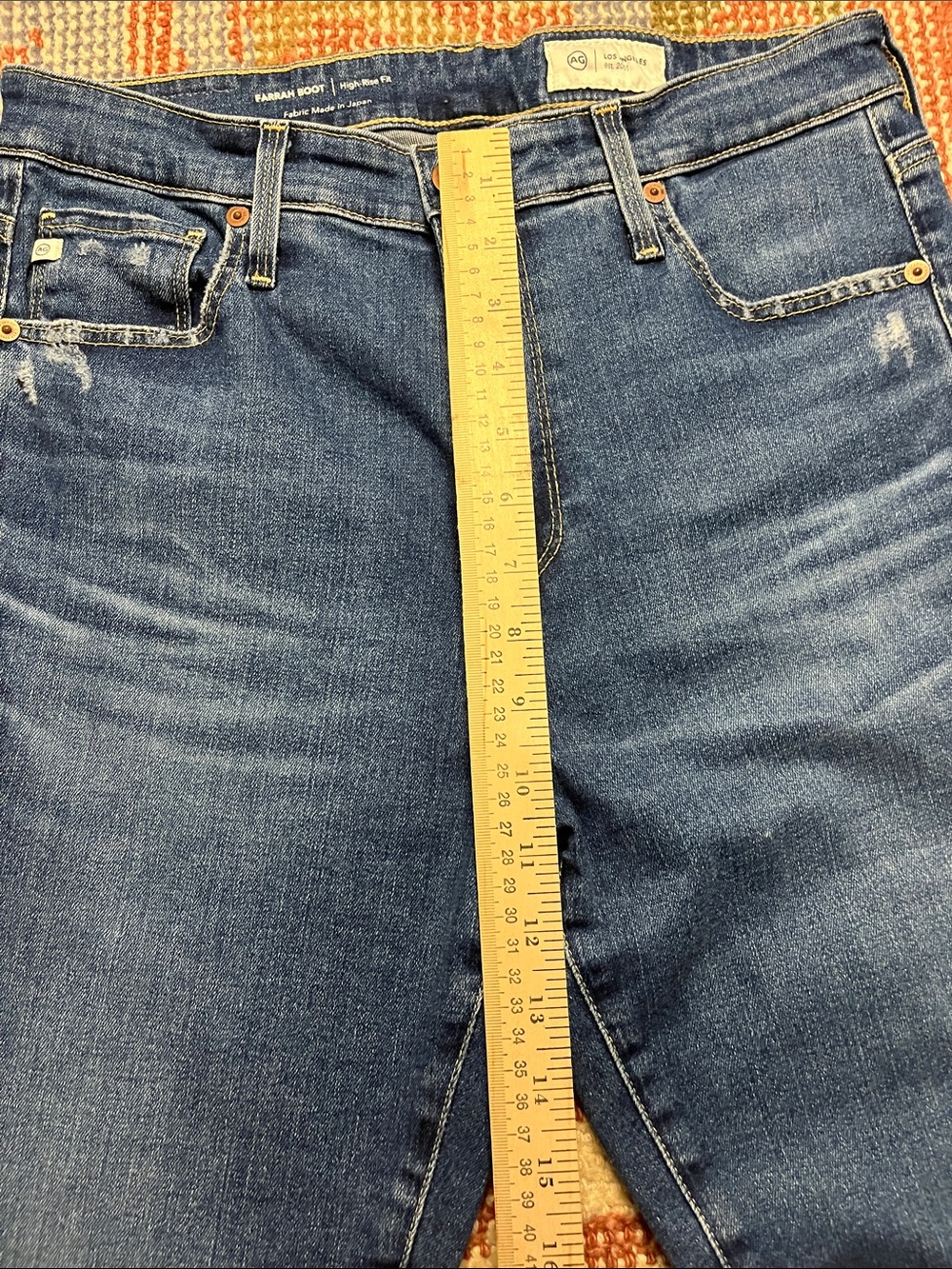 AG Farrah Bootcut Jeans High Rise 31x32 Dark Wash Designer Denim EUC - Picture 4 of 9